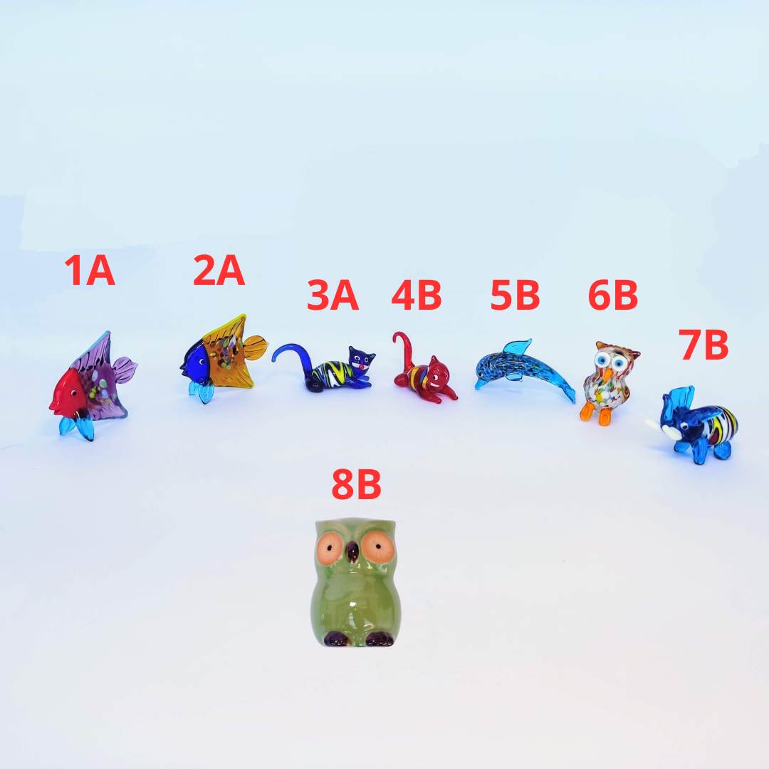 Figuras de Vidrio y Cerámica (Grupo A)