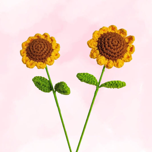 Girasoles tejidos (par)