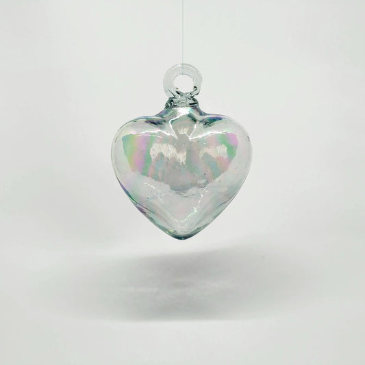 Corazon de Vidrio Soplado Tornasol