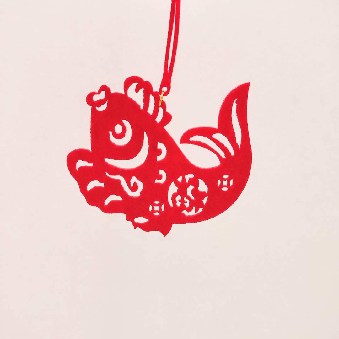 Pez Koi Colgante Rojo