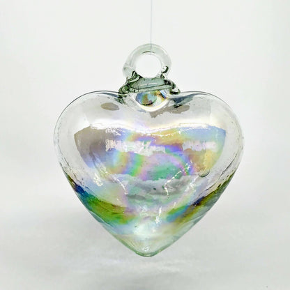 Corazon de Vidrio Soplado Tornasol